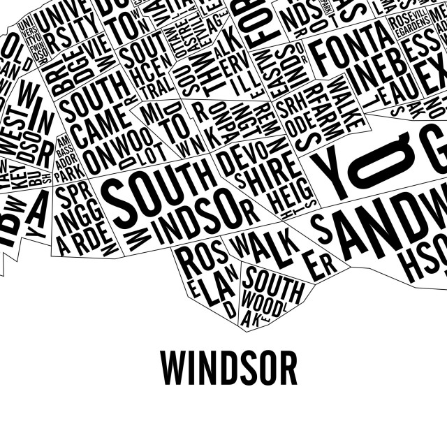 Windsor Neighbourhoods City Map