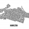 Hamilton Neighbourhoods City Map Poster