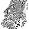 Typographic Map of Downtown Montreal Neighbourhoods & Landmarks