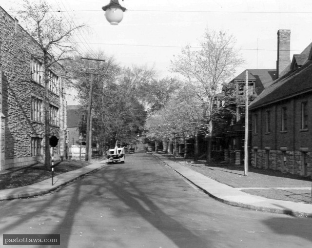 Lisgar Street near Bronson looking East in 1938 in Ottawa