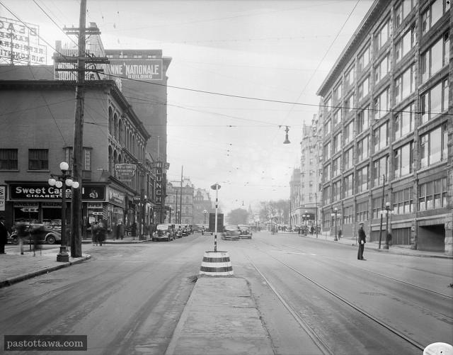 Rideau Street with the Daly Building and the Corry Block