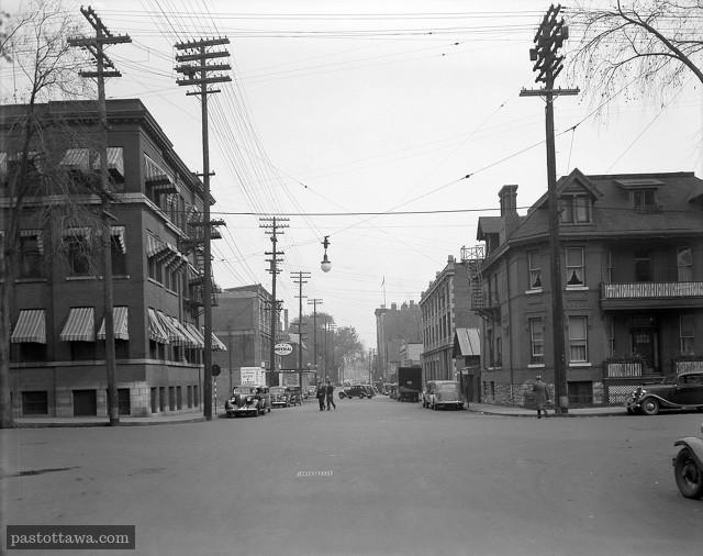 Rue Slater à la hauteur de Metcalfe en 1938