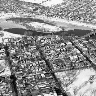 Aerial View of Lowertown East in Ottawa around 1950
