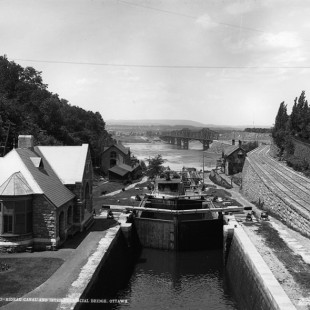 Écluses du canal Rideau en 1900