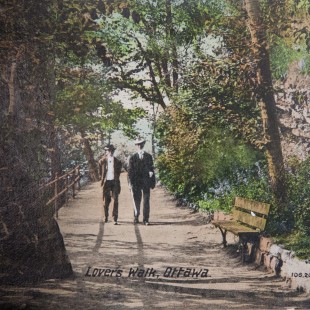 Lovers' walk in 1900