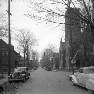 rue Gloucester à la hauteur de la rue Metcalfe à Ottawa en 1938