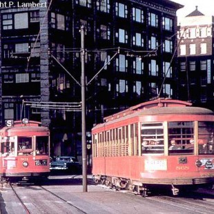 Streetcars in Ottawa's street in 1959