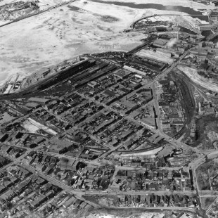 Aerial View of LeBreton Flats around 1950