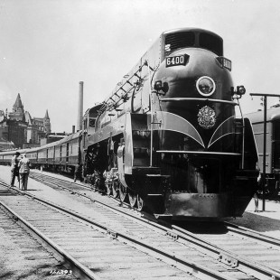 Train leaving Union Station downtown Ottawa