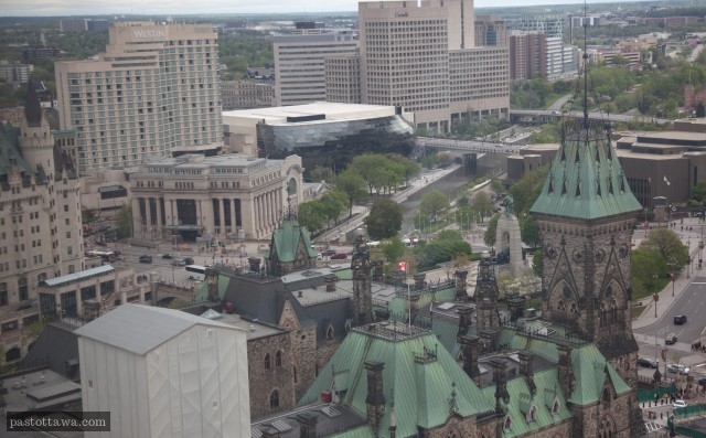 View from the Peace Tower of the Rideau Canal.