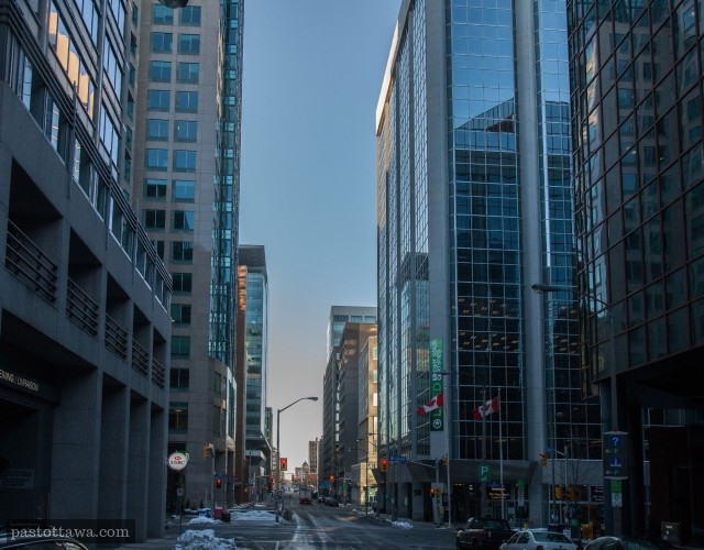 O'Connor Street Looking South with Queen Street in Ottawa in 2013