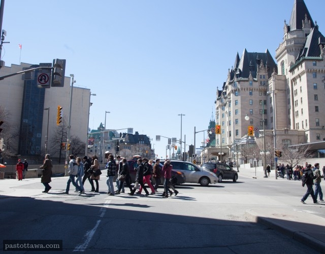 Rideau Street in 2013 without the Daly Building and the Corry Block