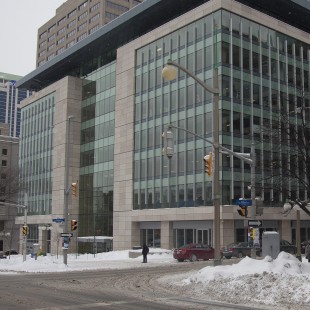 Jim Flaherty Building at the corner of Elgin Street and Albert Street in Ottawa in 2015