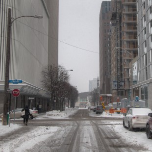 Nepean Street in Ottawa at Metcalfe Street in 2013