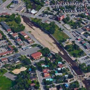 Aerial view of Brewery Creek in Hull around 2015.