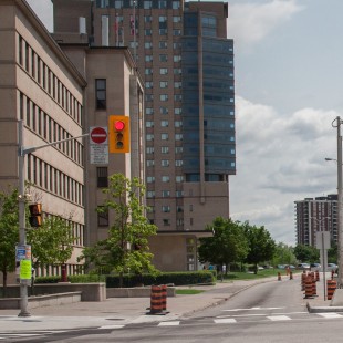 Waller street and Laurier Street in 2013 in Ottawa